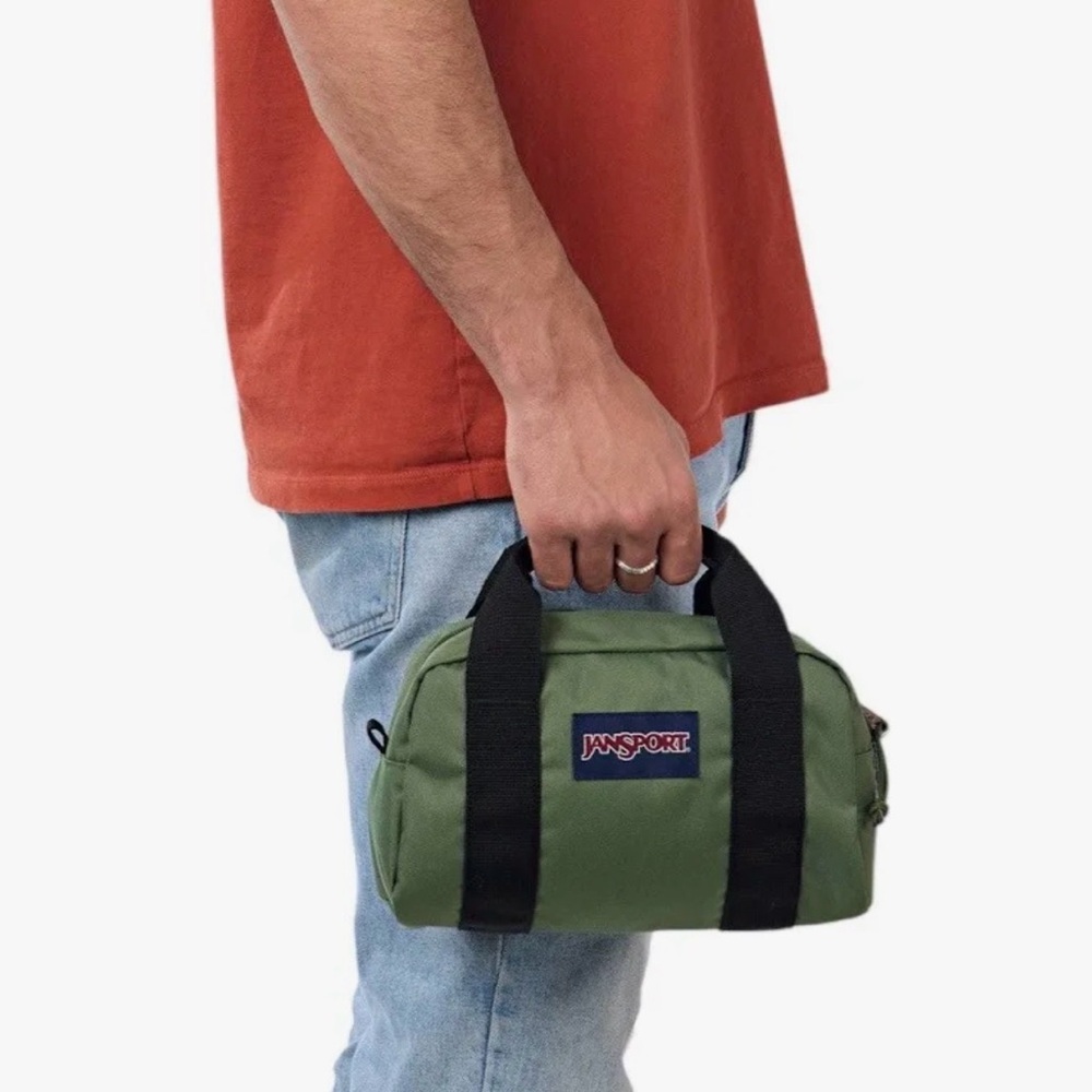 JanSport Weekender Mini Duffel, Adjustable Strap, Zip Closure, Cargo Green - Picture 3 of 8
